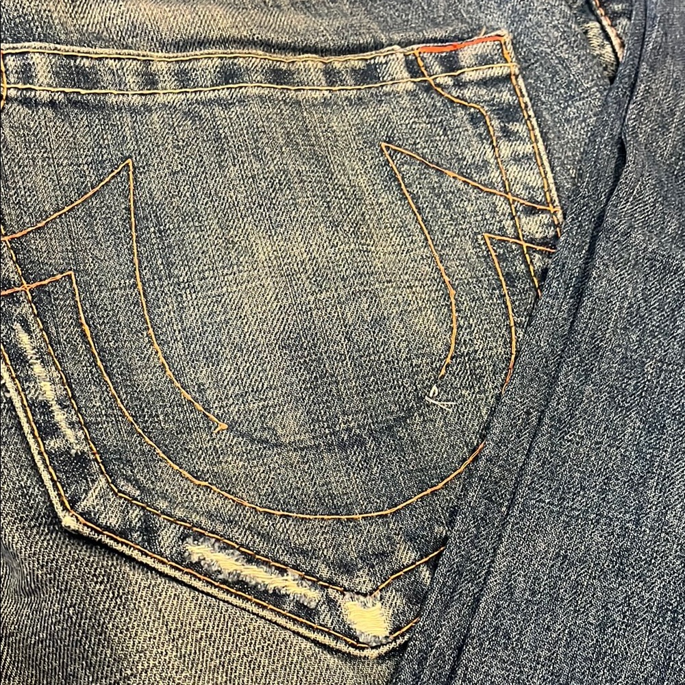 True religion men’s sz 34 washed ripped jeans - Picture 5 of 5